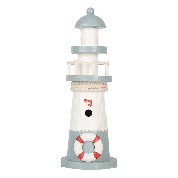 Морски фар, многоцветен, дървен, Ø 8x22 см