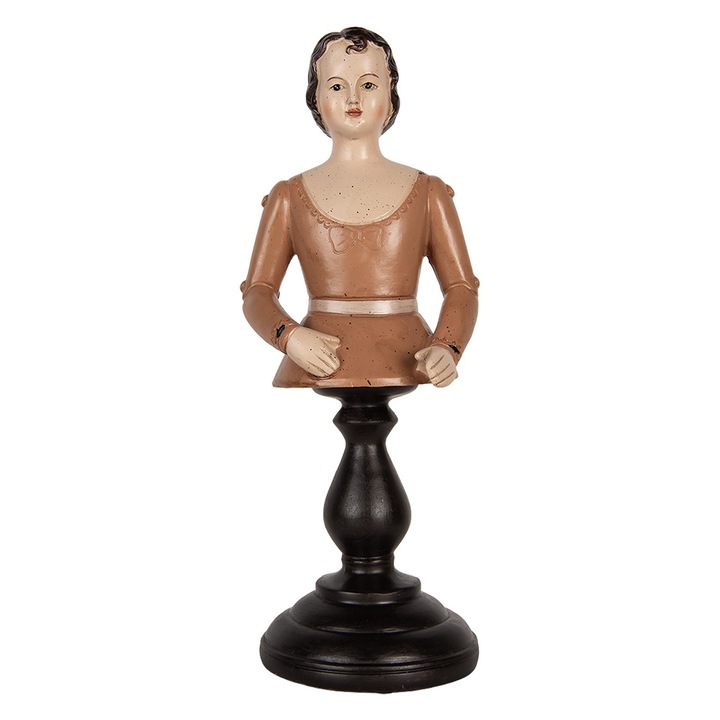 Többszínű polirezin női figura, 16x15x40 cm