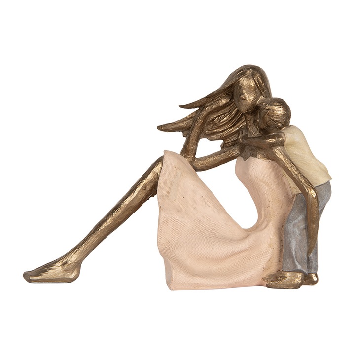 Figurina Nő és Kisbaba polirezin többszínű 23x9x16 cm