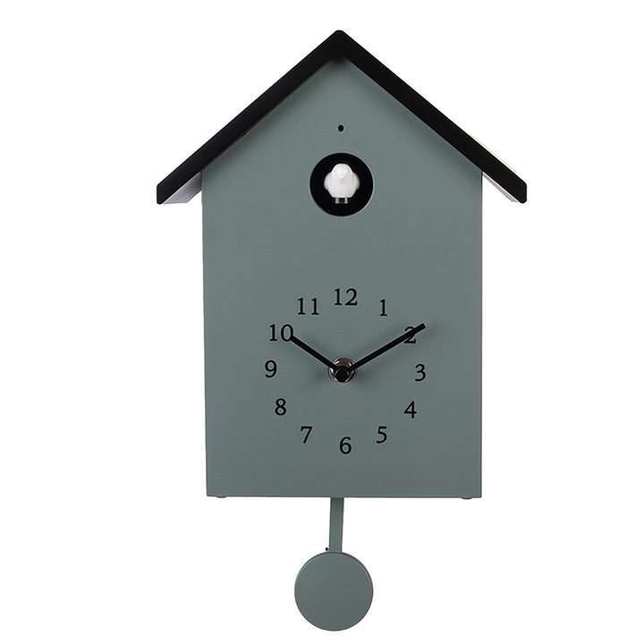 Ceas perete cu pendul si cuc 20x10x26 cm