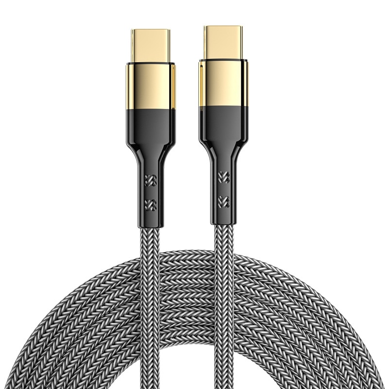 P4Y 100W USB-C To USB-C Cable (2m, White) - Fast Charging & 480Mbps Data Transfer