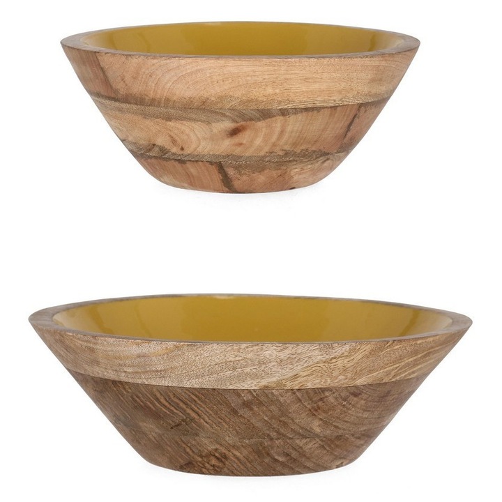 Készlet 2 Thara mangófa narancssárga zománcozott tál Ø25, 5x10, 5h, ø30, 5x14h