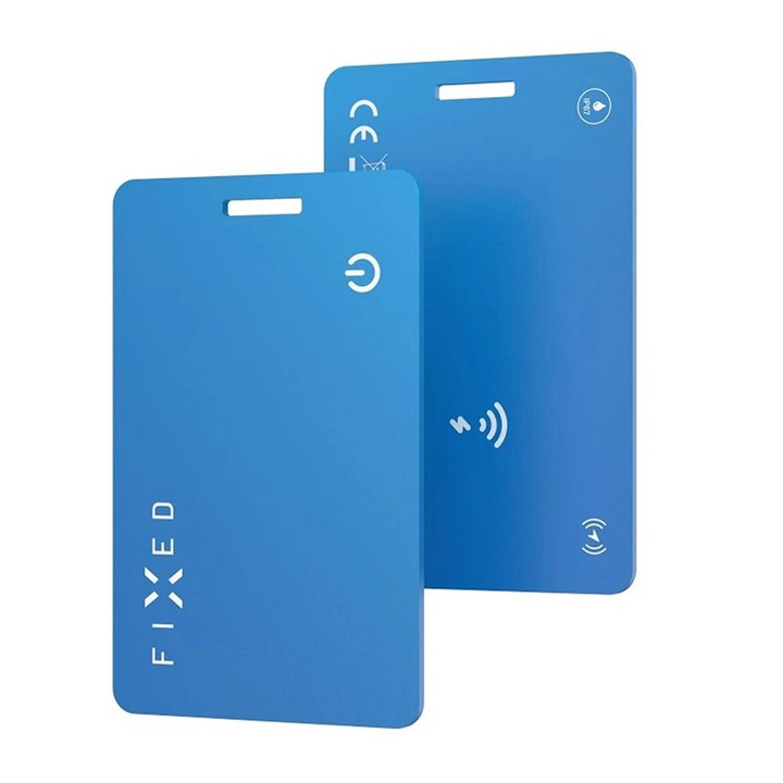 Tracker Portofel, Blutooth 5.1, Find My, IP67 - Fixed (FIXTAG-CARD2-BL) - Blue