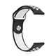 Szíj Huawei Watch GT2 / GT3 42mm, Samsung Galaxy Watch 4 / 5 / 6 / 7 / FE, Polar Ignite / 2 / 3 / Unite, Amazfit Bip GTR 42mm, GTS 2 / 2e / 3 / 4 / Mini, Garmin Venu / SQ, Vivoactive 3 / 5, Best Accessories, 20mm, Fekete / Fehér