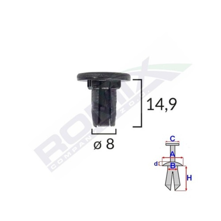 Clips tapiterie Romix set 10 buc pentru Renault Laguna/Scenic II