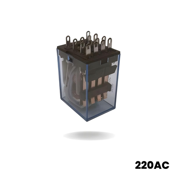 Releu auxiliar 220V AC, AZ, 14 pini, 16A, dimensiuni 33x26x20mm