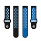Szíj kompatibilis Huawei Watch GT2 / GT3 42mm, Samsung Galaxy Watch 4 / 5 / 6 / 7 / FE, Polar Ignite / 2 / 3 / Unite, Amazfit Bip GTR 42mm, GTS 2 / 2e / 3 / 4 / Mini, Garmin Venu / SQ, Vivoactive 3 / 5, Best Accessories, 20mm, Fekete / Sötétkék