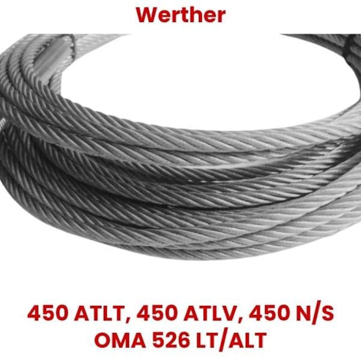 Set cabluri de oțel, AZ, pentru elevator cu patru coloane, 2 bucăți, capacitate 5000 kg, certificat, ușor de asamblat