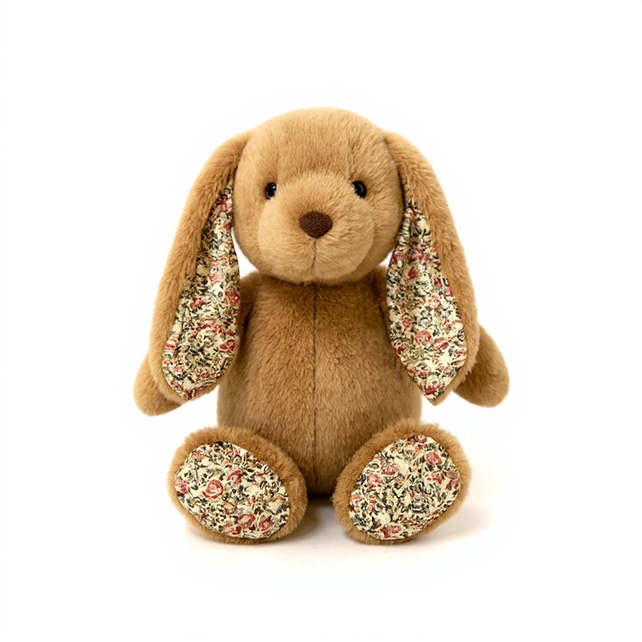 Jucarie de plus SendU, Iepure Mitica, blana ultra-moale, 27x23cm, maro cu model