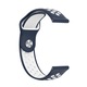 Szíj, Huawei Watch GT2 / GT3 42mm, Samsung Galaxy Watch 4 / 5 / 6 / 7 / FE, Polar Ignite / 2 / 3 / Unite, Amazfit Bip GTR 42mm, GTS 2 / 2e / 3 / 4 / Mini, Garmin Venu / SQ, Vivoactive 3 / 5, Best Accessories, 20mm, Sötétkék / Fehér