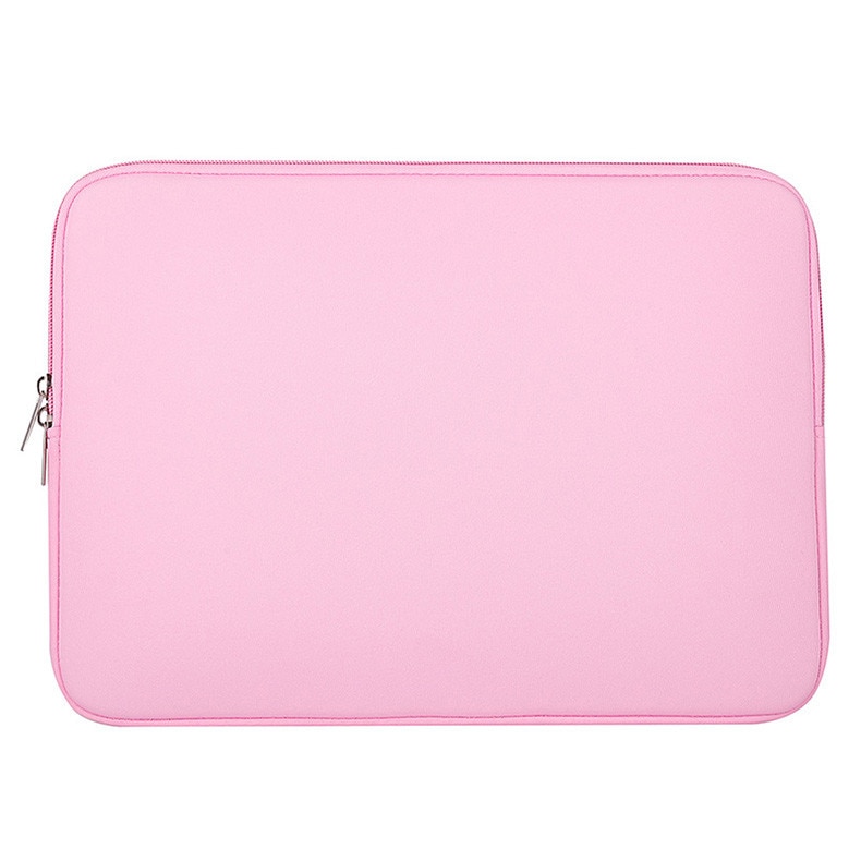 Geanta universala tip slide-in pentru laptop si tableta 14'', Hurtel, rezistenta la stropire, fermoar solid, roz, 375x280x20mm
