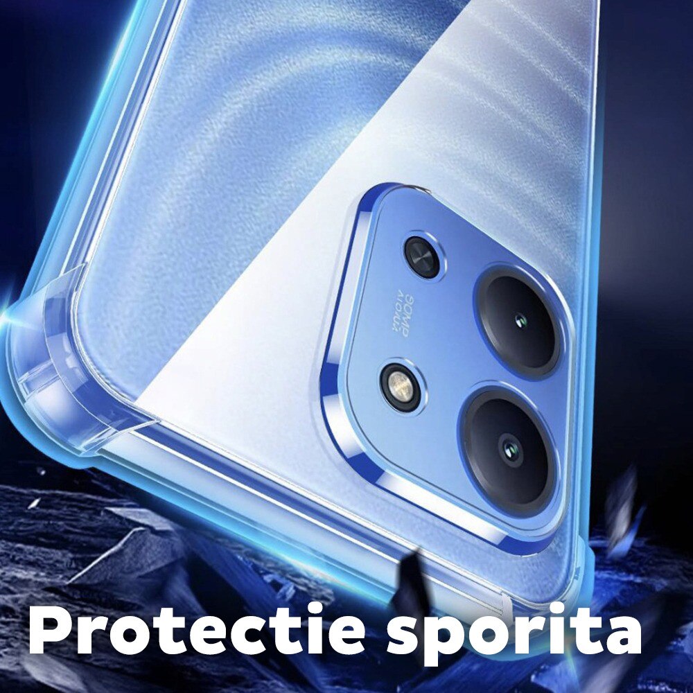 Husa pentru Xiaomi Redmi 15C 4G / Redmi 15C 5G Daden® Clear Silicone, Protectie Camera, Antisoc, Transparenta