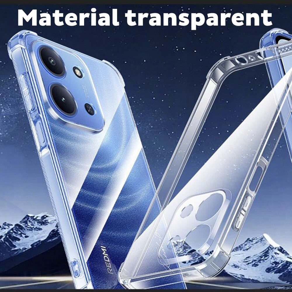 Husa pentru Xiaomi Redmi 15C 4G / Redmi 15C 5G Daden® Clear Silicone, Protectie Camera, Antisoc, Transparenta