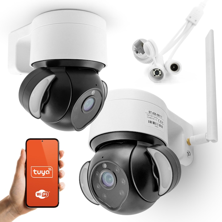 Camera Bullet-Dome COBI SMART® - Wireless Smart Solar V380 Pro, 10x Zoom, Full HD, Wi-Fi, Night Vision, Solar Powered (model zy-a09-4g)
