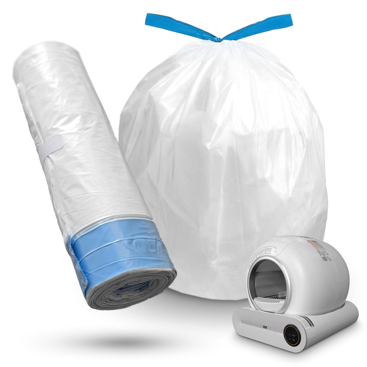 Saci pentru Litiere Automate pentru Pisici GOMEDIA X30 15 bucati Alb