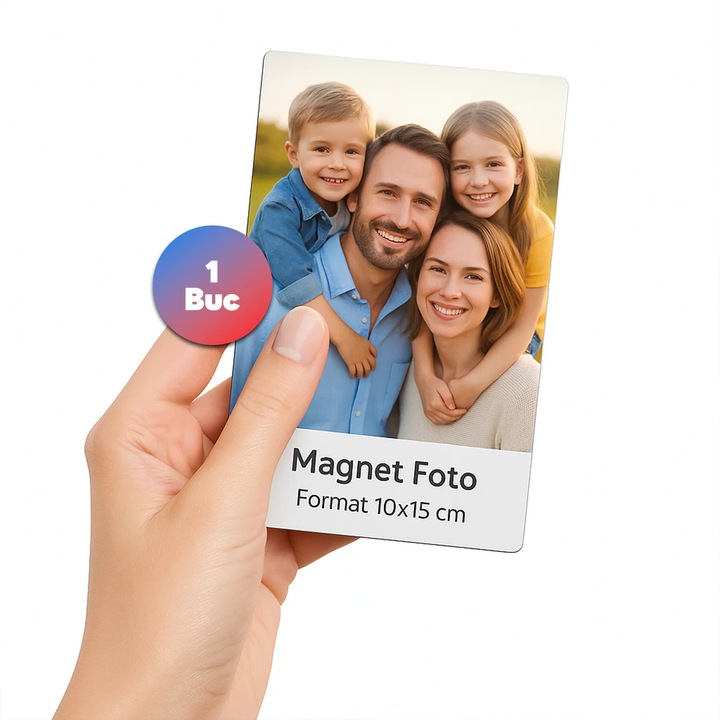 Magnet Foto 10x15cm, Hartie Foto Lucioasa Premium, Fotografii Personalizate, PhotoPoint