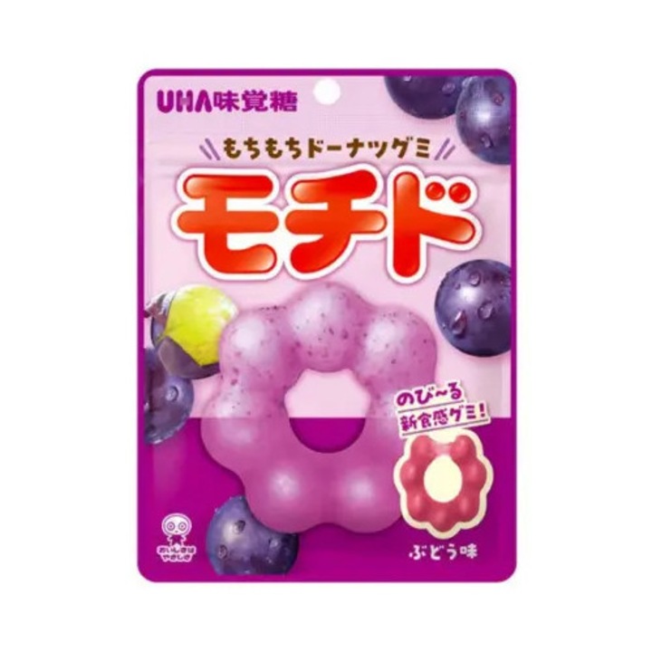 Zelki Uha Mochi Donut, aroma de struguri, 40g, set de dulciuri japoneze