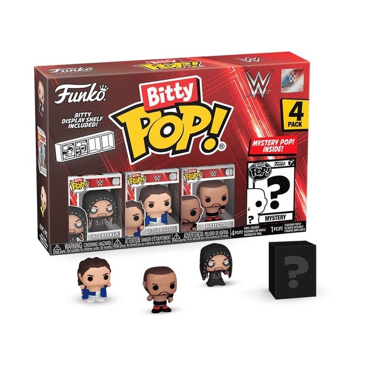 Комплект от 4 минифигурки винил The Undertaker WWE Bitty POP! 2,5 см