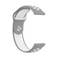 Szíj kompatibilis Huawei Watch GT2 / GT3 42mm, Samsung Galaxy Watch 4 / 5 / 6 / 7 / FE, Polar Ignite / 2 / 3 / Unite, Amazfit Bip GTR 42mm, GTS 2 / 2e / 3 / 4 / Mini, Garmin Venu / SQ, Vivoactive 3 / 5, Best Accessories, 20mm, Szürke / Fehér