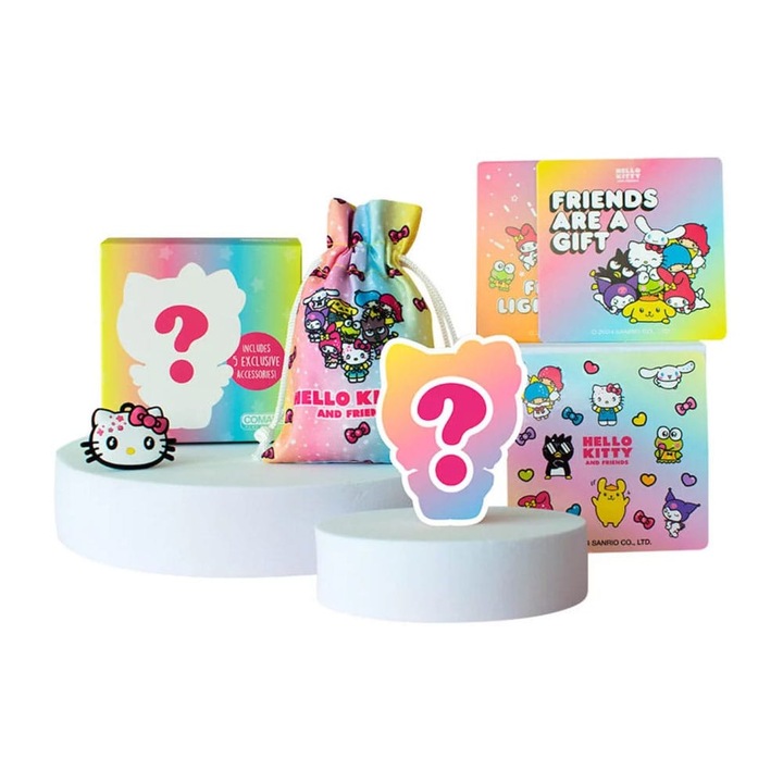 Comansi 6904399 Hello Kitty Meglepetésdoboz figurával és matricákkal