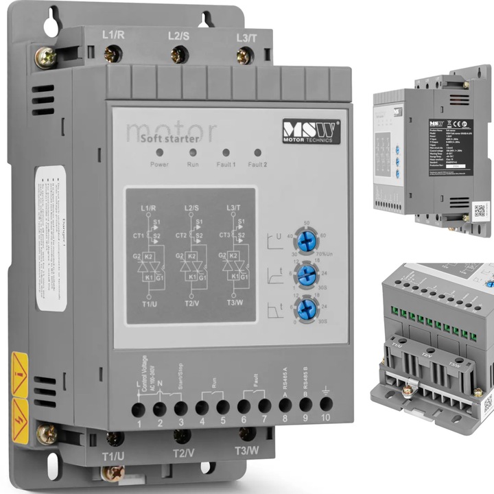 Demaror mobil MSW, 1,5 kW, 400 V, gri, 17,5x9x9cm