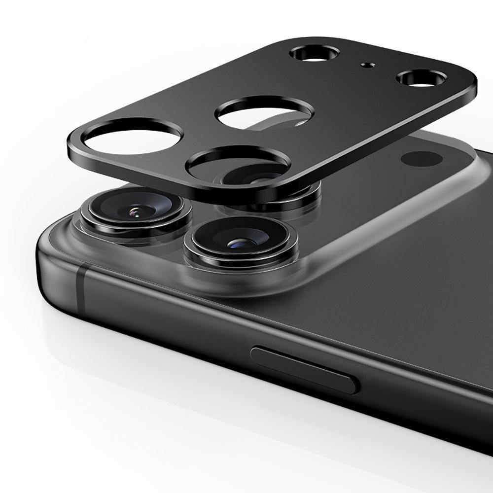 Protectie camera foto din aluminiu Tech-Protect Camalloy Fit Plus compatibila cu iPhone 17 Pro Max, Deep Blue