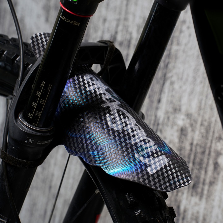 Aparatoare noroi MTB, 1.6mm, RideStyle "Vortex", design metalizat, accesorii de instalare incluse