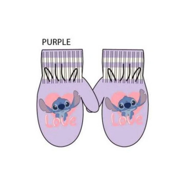 Manusi textil cu un deget Lilo & Stitch 34794, Mov, Unica