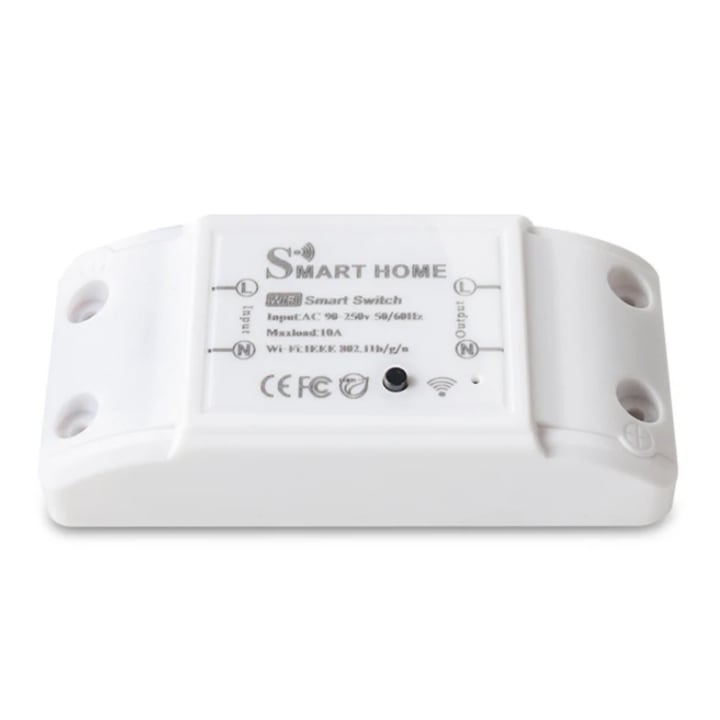 Comutator WiFi, ORBER, Tuya Smart, temporizator, alb, wireless