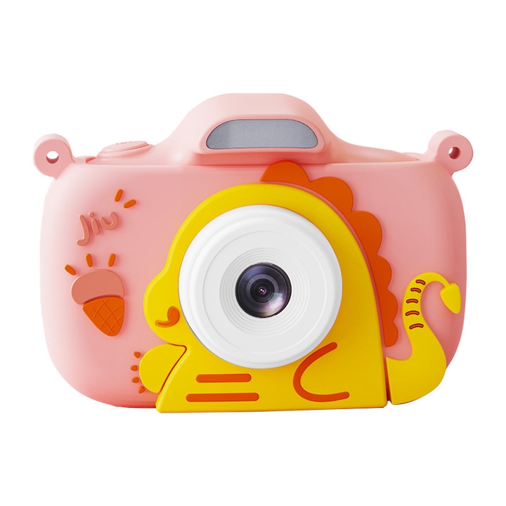 Aparat foto compact pentru copii, ORBER, ecran 2, 4 inci, blit incorporat, roz