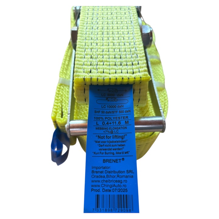 Chinga ancorare 10 Tone, BRENET, 12m, 75mm, Galbena