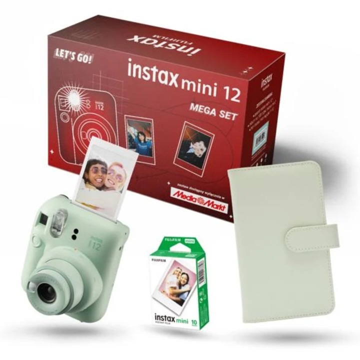 Aparat FUJIFILM Instax mini 12 Mega Set (Album + rezerve) Verde