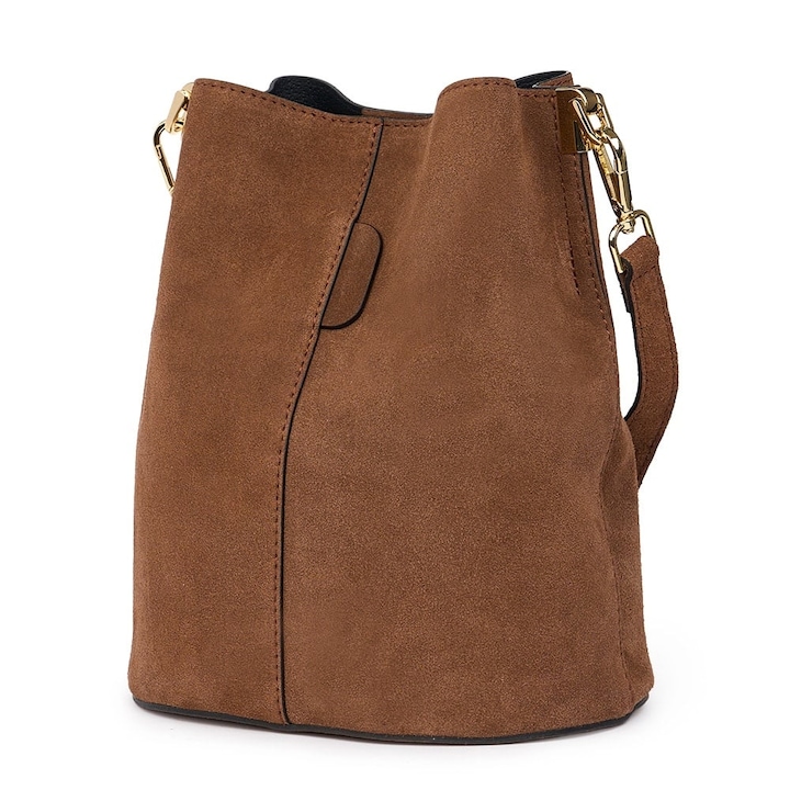 Geanta dama din piele intoarsa Milena, Maro