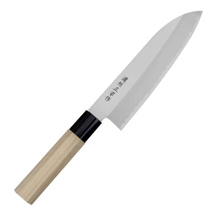 Cutit Santoku 17 cm, Satake, otel SK-5, maner traditional japonez