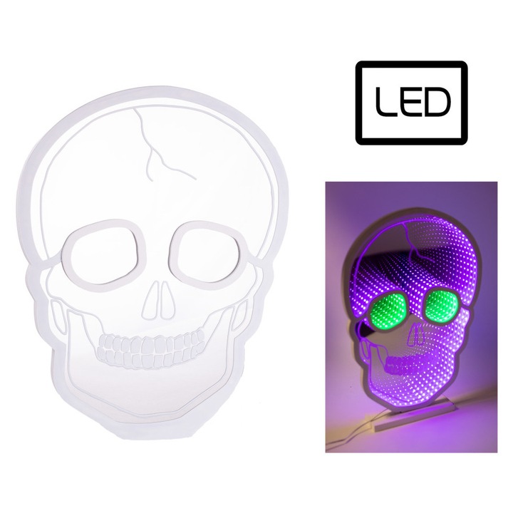 Craniu Luminos cu LED-uri 38x27cm