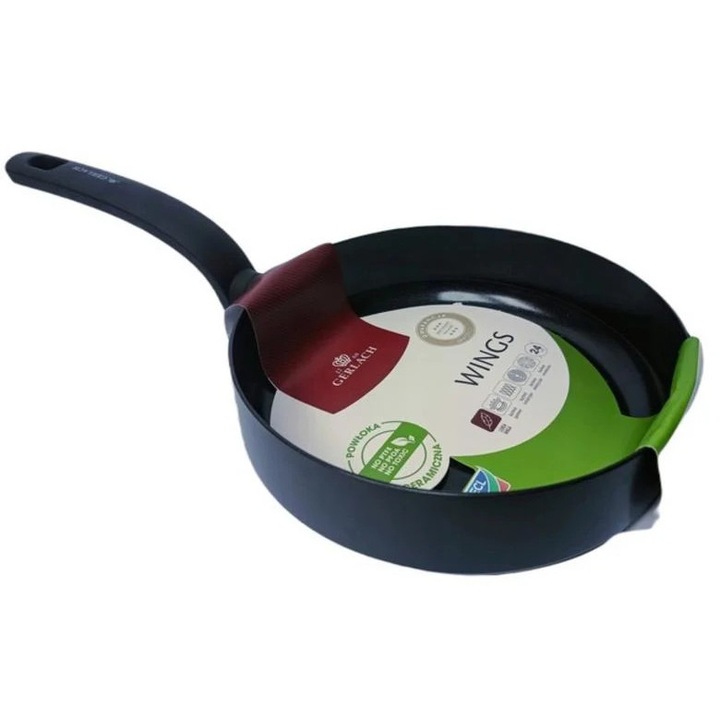 Tigaie Gerlach Wings 24 cm, ceramica antiaderenta, design elegant, pentru toate tipurile de plite