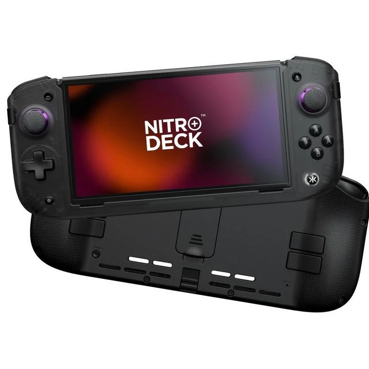 Controler Nitro Deck+ pentru Nintendo Switch/Switch OLED, ergonomic, zero stick drift, negru