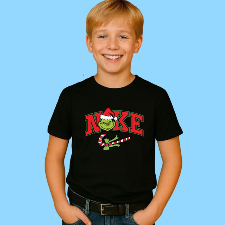 Tricou Copil Baiat Craciun v2017, Negru
