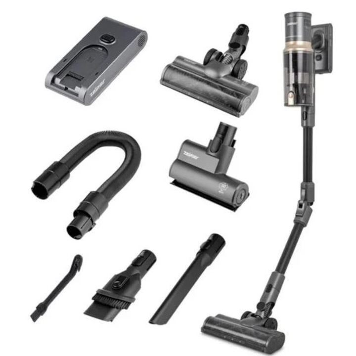 Aspirator fără fir Zelmer ZSVC912BF, motor 500 W, tub pliabil, filtrul EPA, gri, 600 ml