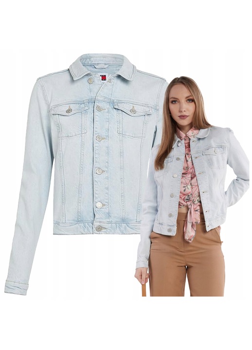 Női dzseki Tommy Hilfiger, farmer, világos