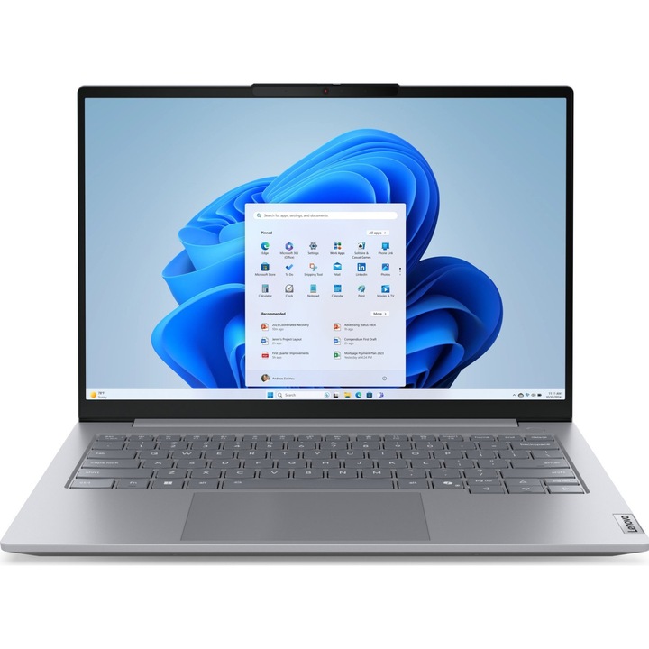 Лаптоп Lenovo ThinkBook 14 G8 IRL, 14" WUXGA, Intel® Core™ 7 240H до 5.2 GHz, 16 GB RAM DDR5 5600, 512 GB SSD, Intel Graphics, Windows 11 Pro, Arctic Grey 512 GB