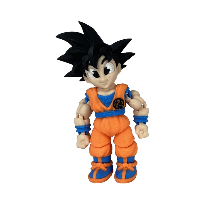 Figurina Son Goku, 12 cm, Jucarie 3D Articulata, Plastic