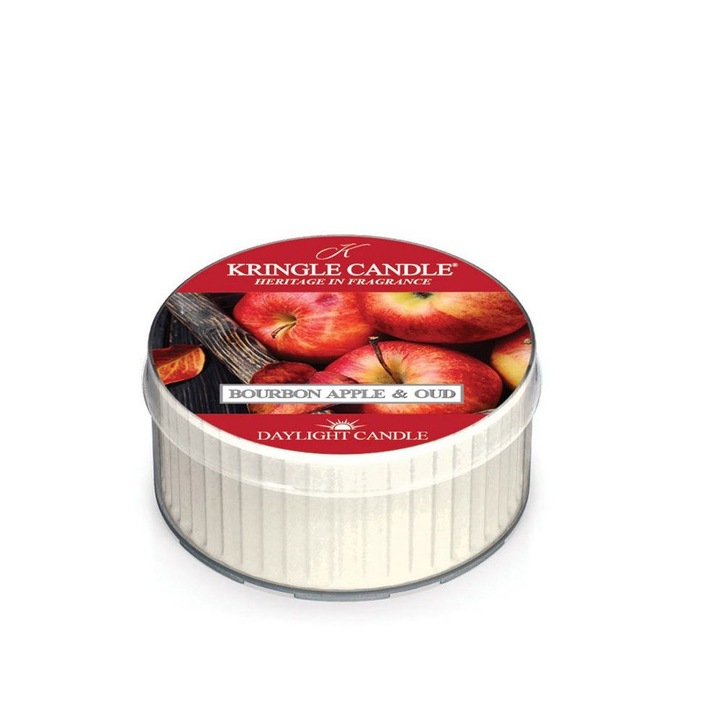 Lumanare Kringle Candle, Bourbon Apple & Oud, ароматен плодов, 340гр