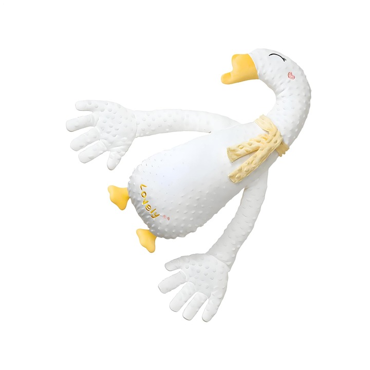 LYCENXI babapárna, állatos design, fehér, 0-3 hónapos korig, levehető és mosható huzattal