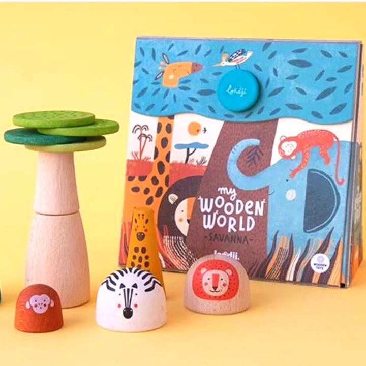 Puzzle készlet, Londji, Sawanna fa puzzle, 20x20cm