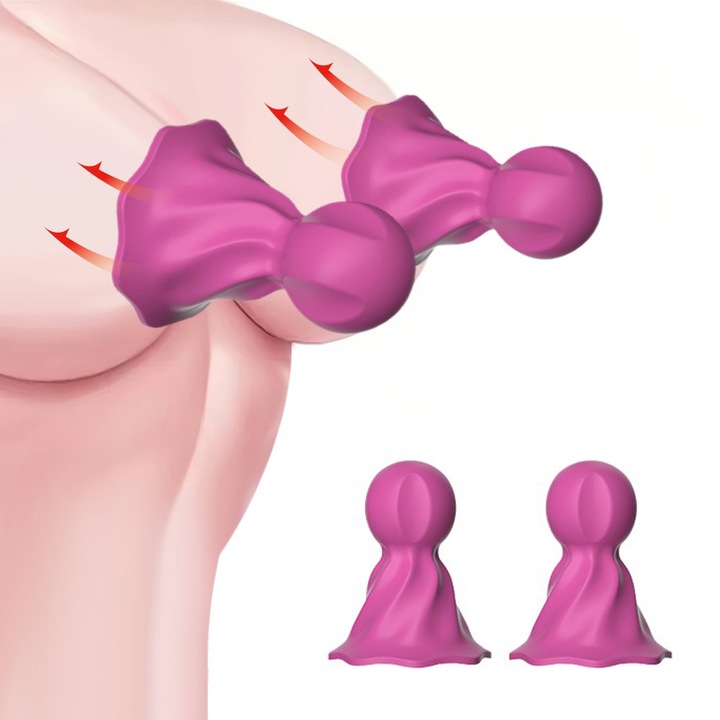 Комплект силиконови вендузи за гърди, Mimimo, интензивна стимулация, първокласен материал, за многократна употреба