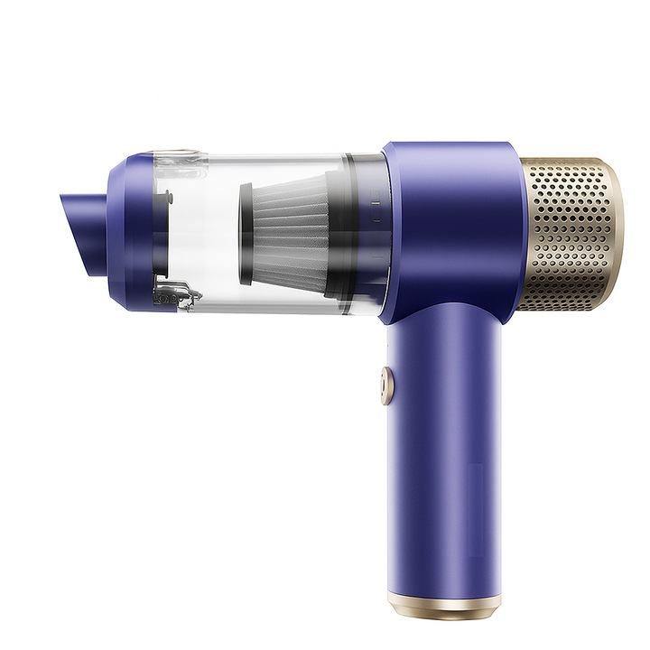 Aspirator portabil auto Western & Co. LT-135, 16.000 Pa, HEPA, albastru, 207x70x180 mm