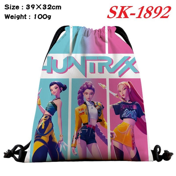 Geanta cu snur K-POP Witch Hunter Girls, set pentru trei persoane, 25cm, 20l