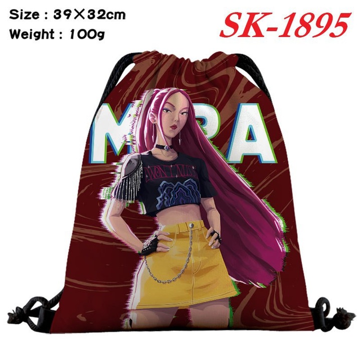 Чанта с връзки K-POP Witcher Girl Group, 25 см, вместимост 20 л, Мила