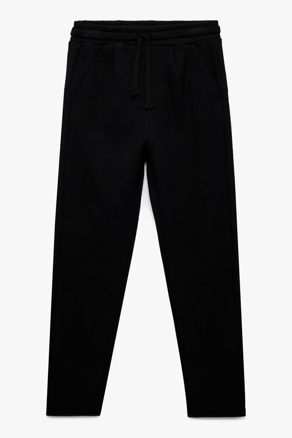 KOTON, Pantaloni slim fit de trening cu snur, Negru, 116-122 CM